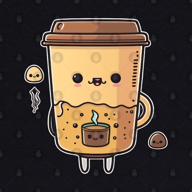 My morning coffee just got cuter with this adorable kawaii coffee clipart vector by Pixel Poetry